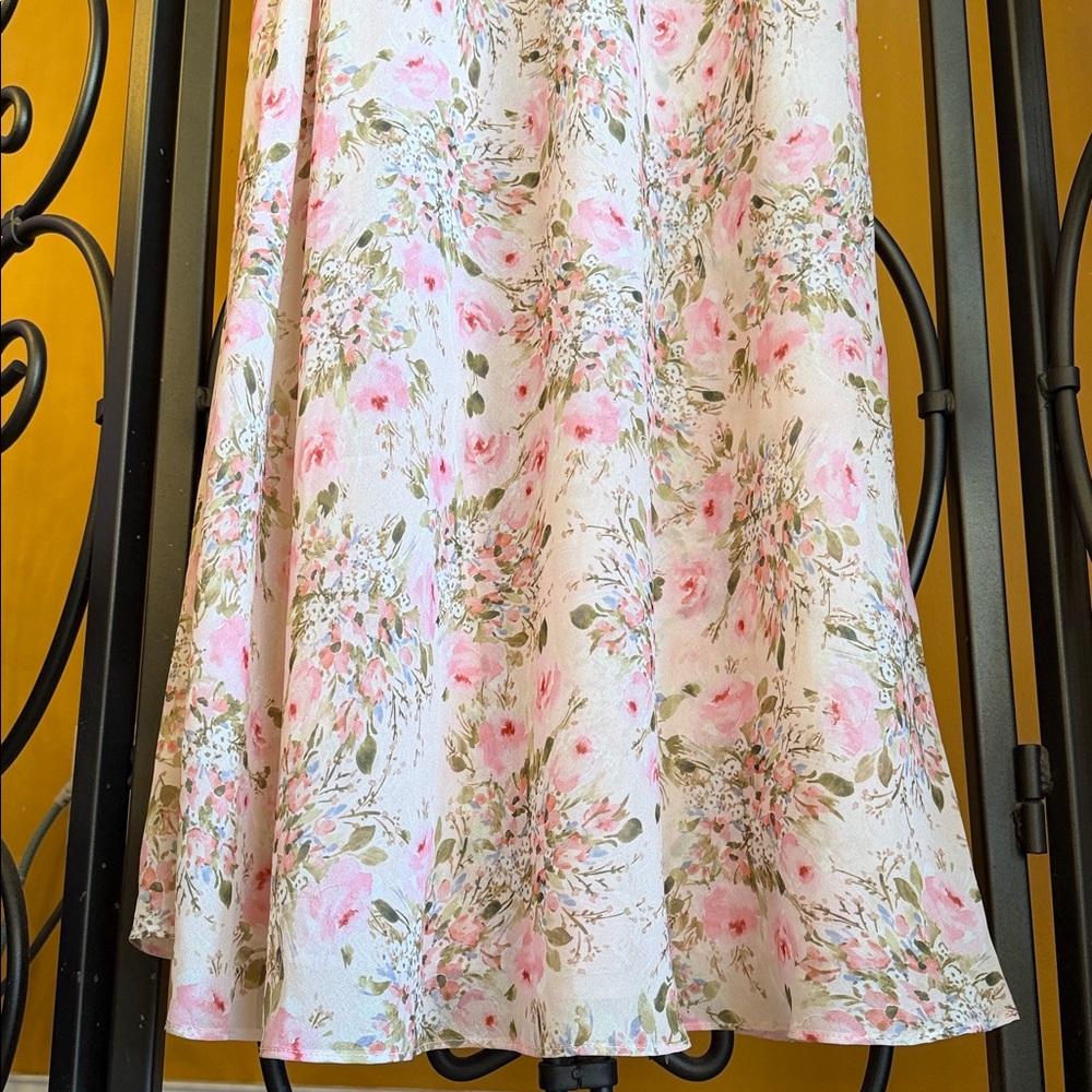 FOR LOVE & LEMONS Emmaline Floral Lace Trim Maxi Dress - Picture 12 of 17